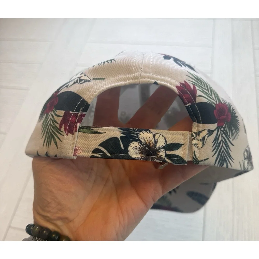 Tropical Tampa FL‎ White Baseball Cap. Unisex Made In US. Sz 7. Adjustable